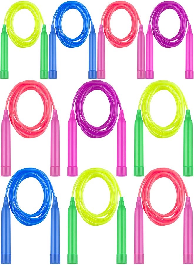 Elcoho 10 Pack Colorful Kids Jump Rope Set Adjustable Plastic Kids Jump Rope Skipping Rope Outdoor Jump Ropes Great Party Favor - Image 4